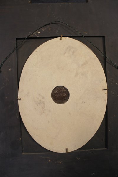 Pair of carved marble medallions with women's profiles in low relief by Louis Bottée expo 1889