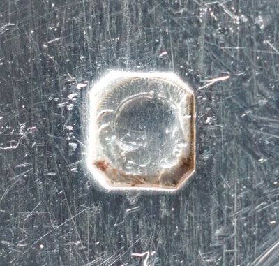 Set di 12 coltelli da frutta in argento massiccio, manici in ebano, marchio Minerve