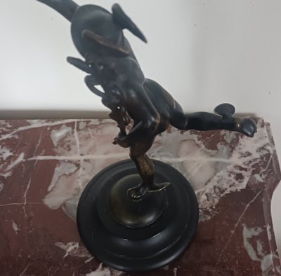 Souvenir du Grand Tour - Jean de Bologne, dopo - Mercurio con caduceo in bronzo