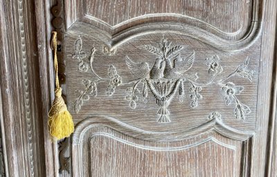 19th century ceruse oak armoire