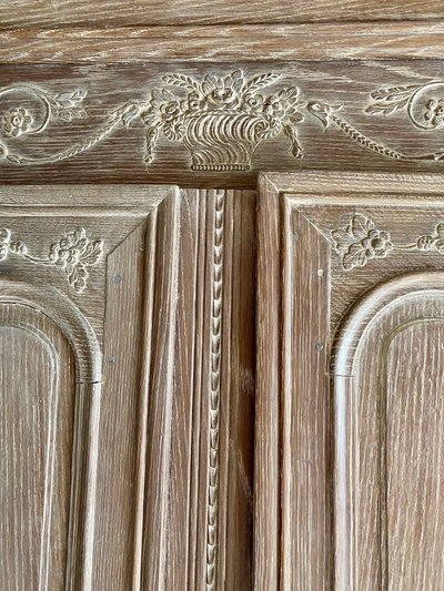 19th century ceruse oak armoire