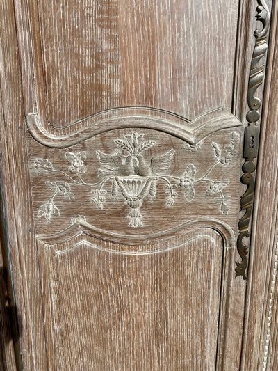 19th century ceruse oak armoire