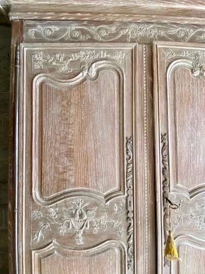 19th century ceruse oak armoire