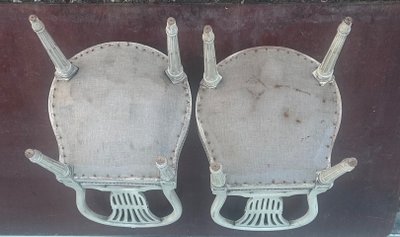 Pair of stacking chairs
