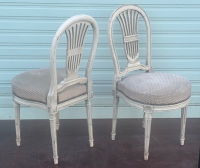 Pair of stacking chairs