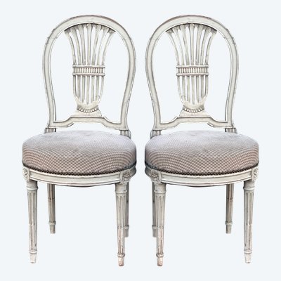 Pair of stacking chairs