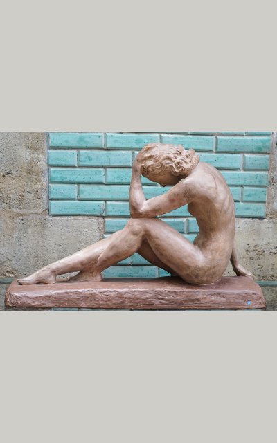 Ugo CIPRIANI (1887-1960), Seated female nude, terracotta