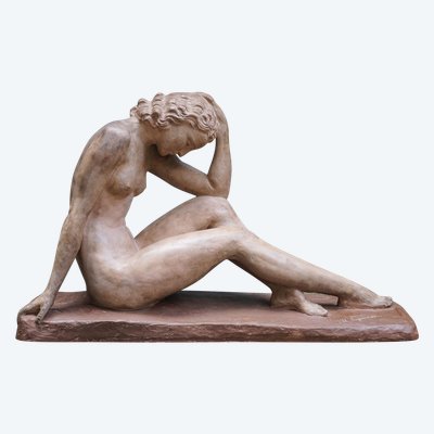 Ugo CIPRIANI (1887-1960), Seated female nude, terracotta