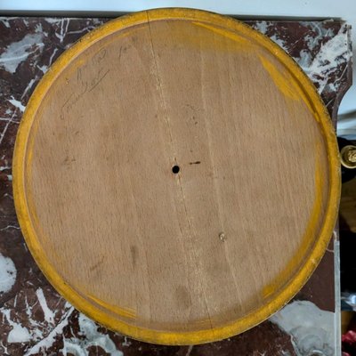 Socle circulaire en bois intégralement doré