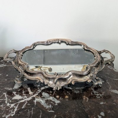 Rocaille centerpiece, silver-plated metal - Louis XV style, circa 1900