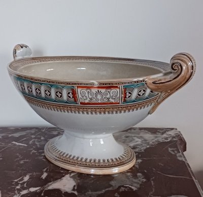 Gildea & Walker - large fine earthenware basin - greek revival