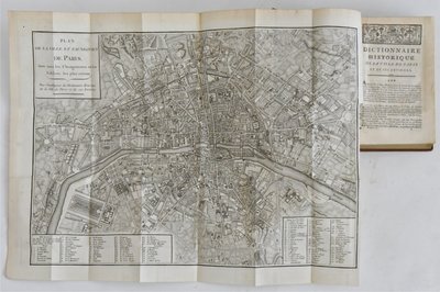 Livre "Dictionnaire historique de la ville de Paris", HURTAUT et MAGNY, édité par Moutard, 1779