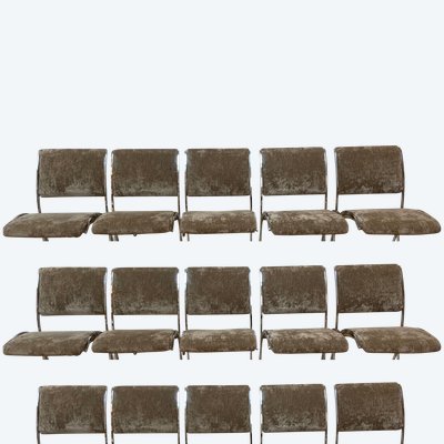 Suite di 5 sedie cromate di Boris Tabacoff per Maison Christophe, 1970 circa.