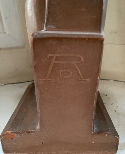 Sculpture en terre cuite Art Déco. Nu féminin. Réal Pedretti. 1934.