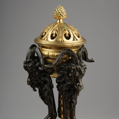 Pair of Empire Period Tripod Candlesticks, 19th Century