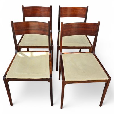 Sergio Mazza 4 vintage chairs 50s rosewood Italian design