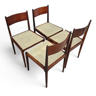 Sergio Mazza 4 vintage chairs 50s rosewood Italian design