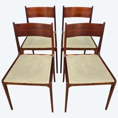 Sergio Mazza 4 vintage chairs 50s rosewood Italian design