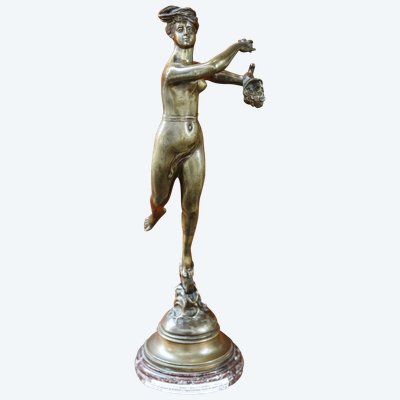 Marcel DEBUT (1875-1933), allegoria in bronzo della fortuna
