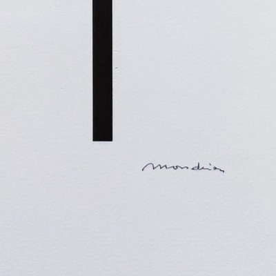 1970s Gorgeous After Piet Mondrian "Opposition of Lines" Limited Edition Lithograph