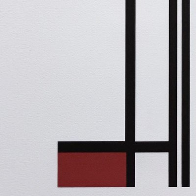 1970s Gorgeous After Piet Mondrian "Opposition of Lines" Limited Edition Lithograph