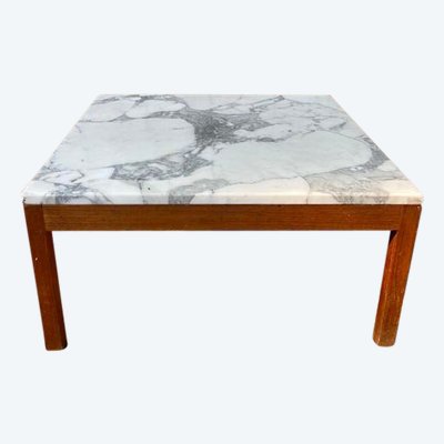 Scandinavian coffee table with marble