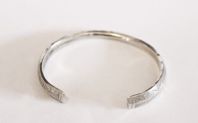 Bracciale in argento massiccio, Birmania