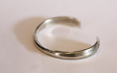 Bracciale in argento massiccio, Birmania