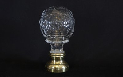 Palla per scala in cristallo e bronzo XIX secolo