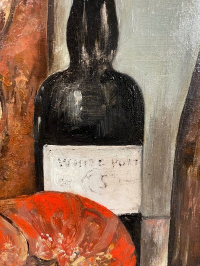 Nature Morte Au Homard - Huile Sur Toile Début XXème