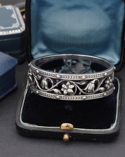 Bracciale Froment-Meurice, bracciale in argento e oro 18 carati, bracciale del XIX secolo, firmato Froment-Meurice