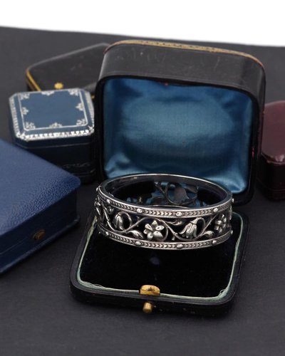 Bracciale Froment-Meurice, bracciale in argento e oro 18 carati, bracciale del XIX secolo, firmato Froment-Meurice