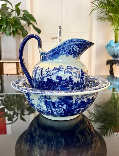 Vasque Et Broc De Toilette - Ensemble En Céramique Anglaise Ironstone
