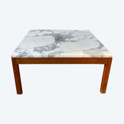 Table basse scandinave avec marbre 