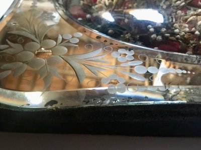 Globe de mariée en glace miroir de Venise époque Napoléon III  