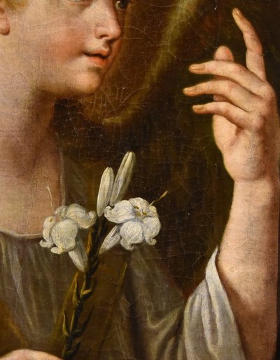 Der Verkündigungsengel, Carlo Maratta (Camerano, 1625 - Rom, 1713) Werkstatt