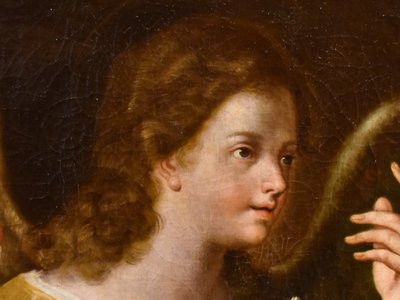 Der Verkündigungsengel, Carlo Maratta (Camerano, 1625 - Rom, 1713) Werkstatt