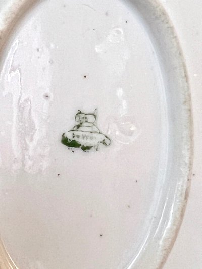 Old Paris Porcelain Sauceboat - CB Initials Monograms