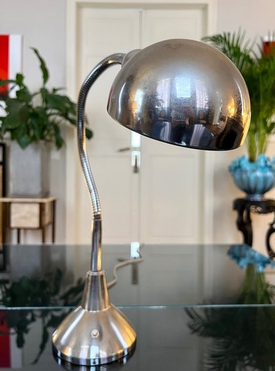 Lampada articolata Jumo in metallo cromato - Vintage