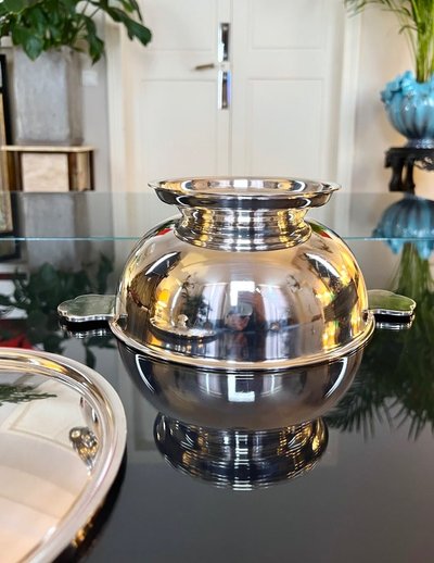 20th Century Art Deco Silver Plated Vegetable Dish