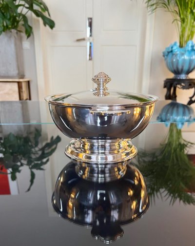 20th Century Art Deco Silver Plated Vegetable Dish