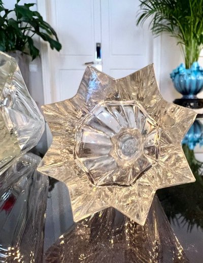 Salz- und Pfefferstreuer aus Glas - Art Deco - Salz und Pfeffer, Zucker