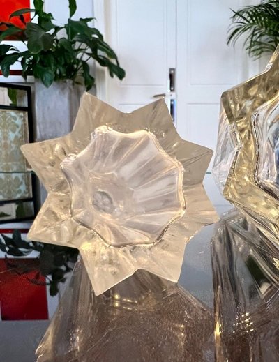 Salz- und Pfefferstreuer aus Glas - Art Deco - Salz und Pfeffer, Zucker