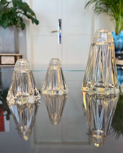 Salz- und Pfefferstreuer aus Glas - Art Deco - Salz und Pfeffer, Zucker