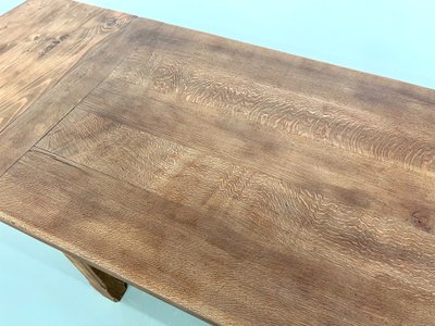 Large oak farm table with extensions