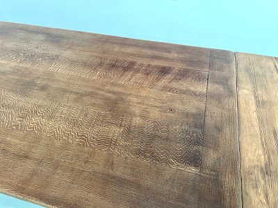 Large oak farm table with extensions