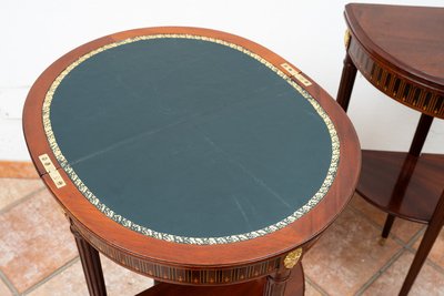 Pair of antique game tables, France, 19th century.