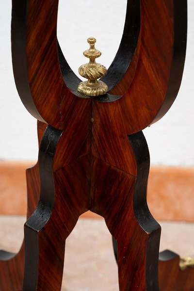 Antique Napoleon III wooden coffee table, France, 19th century.