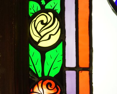 Stained glass - Stained glass - Composition with tulips