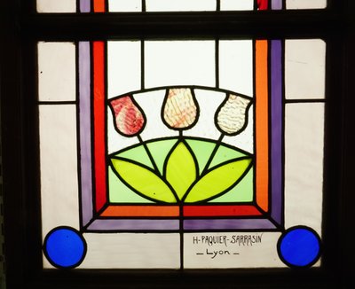 Stained glass - Stained glass - Composition with tulips